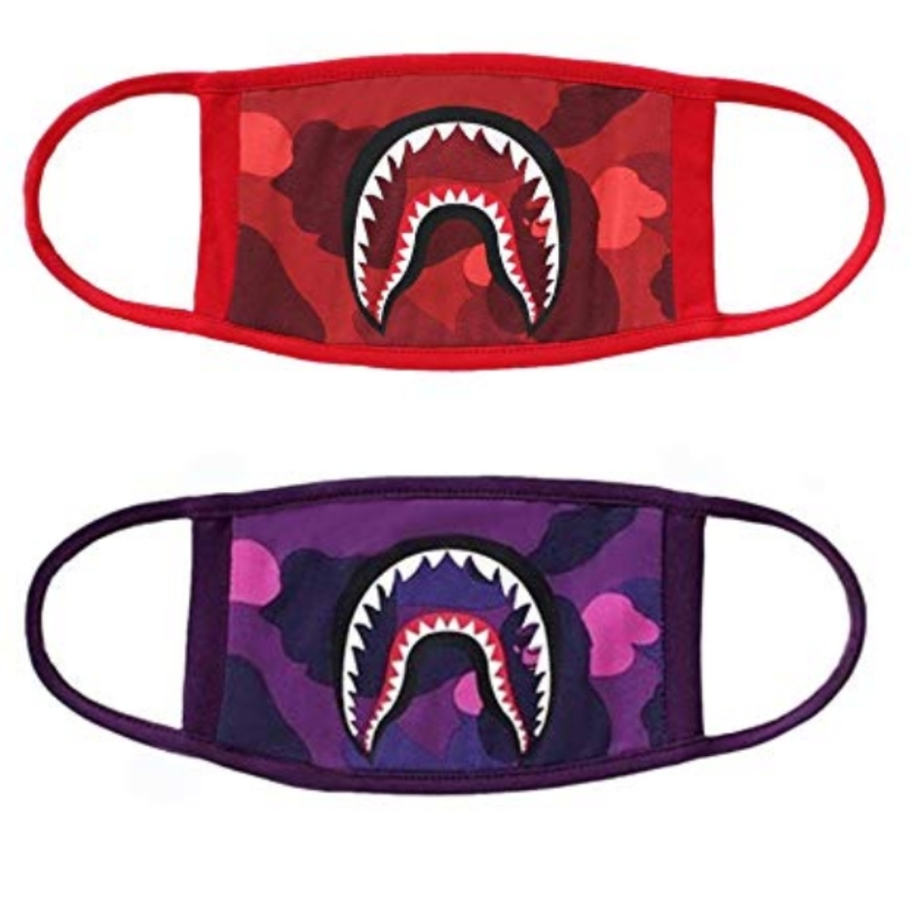 2 MASKS Double shark camo mask